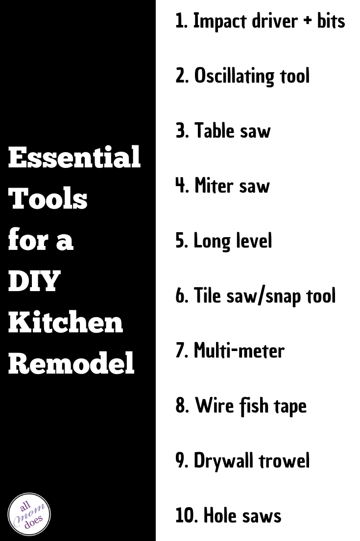 The Essential Tools You Need for a DIY Kitchen Remodel AllMomDoes