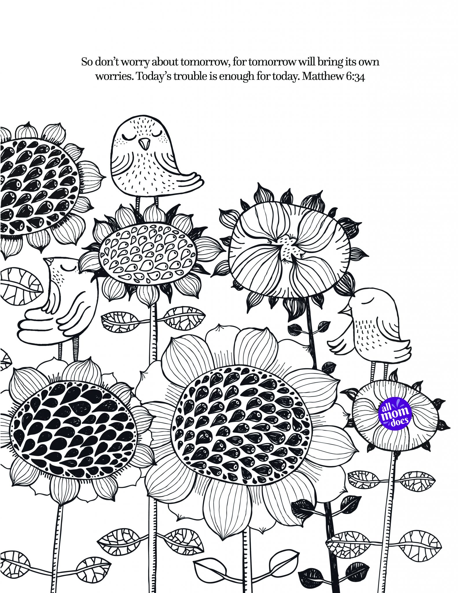 Matthew 6 25 Coloring Sheet Coloring Pages
