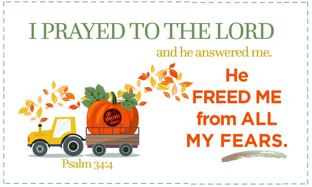 Bible Memory Verse + Coloring Page: Psalm 34-4 | AllMomDoes
