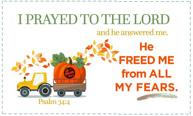 Bible Memory Verse + Coloring Page: Psalm 34-4 | AllMomDoes