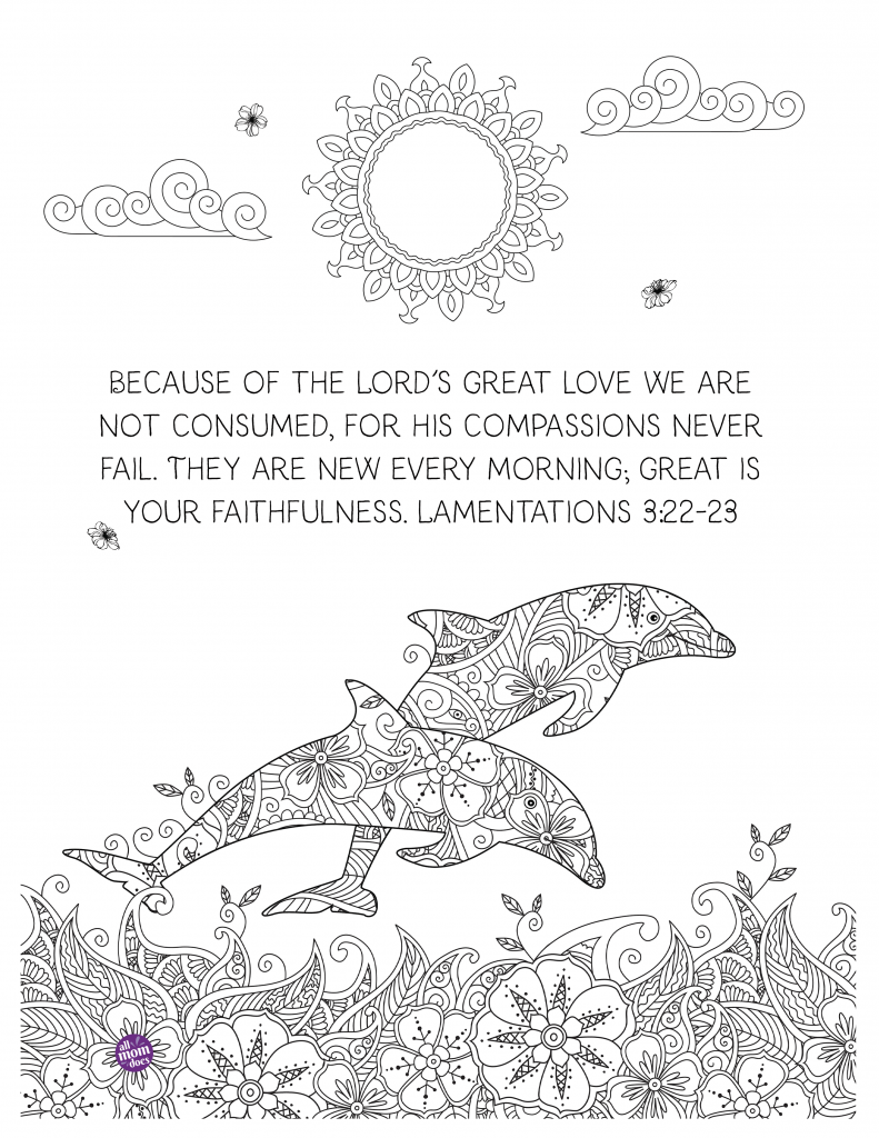 Bible Memory Verse + Coloring Page: Lamentations 3:22-23 | AllMomDoes