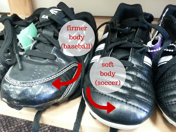 soccer cleats vs football