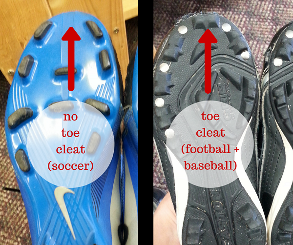 football shoes vs soccer shoes